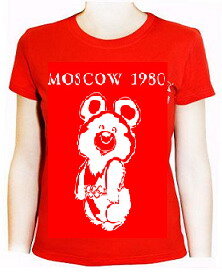 Футболка женская Москва - 1980 ( цвет красный, размеры: S, L)