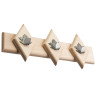 Вешалка с 3-мя железными кленовыми крючками 32 x 14 x 5,5 см Вешалка с 3-мя железными кленовыми крючками 32 x 14 x 5,5 см