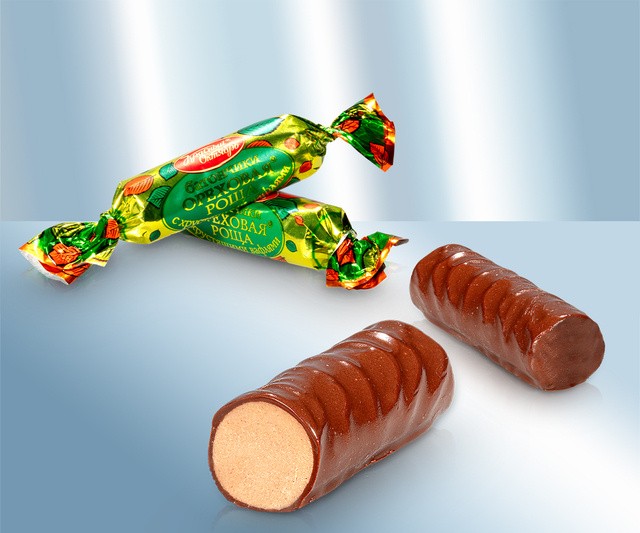 Barras "Nut Grove" com cobertura de chocolate