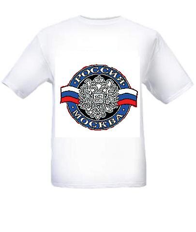 022-1 Camiseta interesante de hombre Rusia Moscu (color: blanco; talla: M, L, XL, XXL )