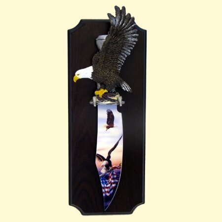 Daga para decoracion "Aguila"  con soporte, 35 cm