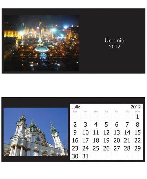Календарь настольный "Украина-2013" с пейзажами 21 х 10 см