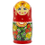 Матрёшка "Хохлома-Клубничка" (M5), примерный размер - 18см, черная