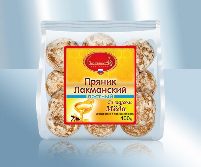 Doce russo. Pão de mel "Lackmann" com sabor a mel, 400 g