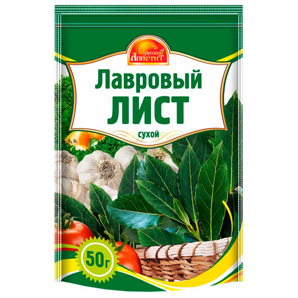 Especias ruso. La hoja de laurel, 50 g