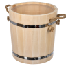 Ушат шайка с пластиковой вставкой, липа, 13 л, Высота 33 см, Ø 31,5 см