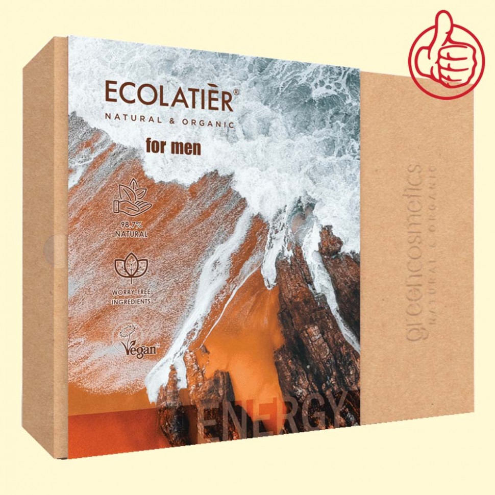 El juego para regalar para los hombres ENERGY for men el gel de 200 ml, el champu para los cabellos de 200 ml
