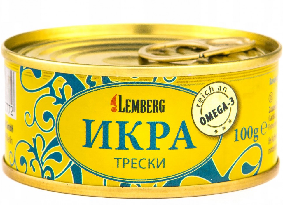 Caviar de bacalao 100 g, Lemberg, original