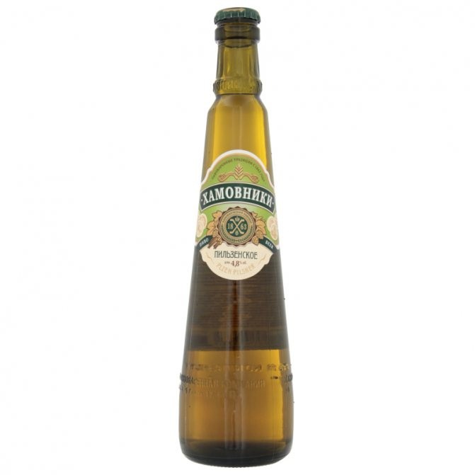 Пиво "Хамовники Пильзенское" светлое фильтрованное, 4,8%, 0,47 л