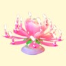 Музыкальная свеча - "С днём рождения", Розовая