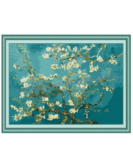 Cuadro oleo sobre lienzo. Van Gogh. Ramas con los flores de la almendra (40 x 50 cm)