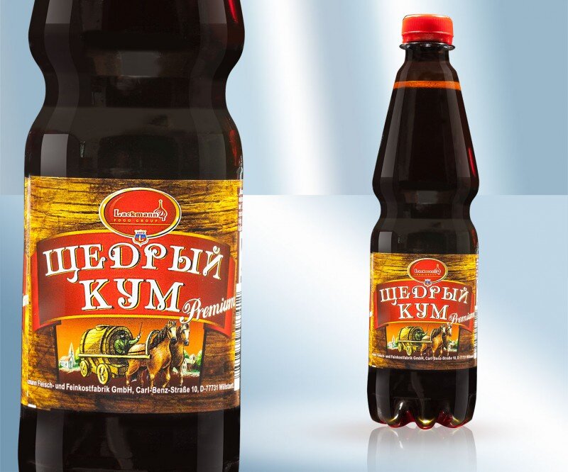 Bebida original rusa fermentada "Kvas" a base de pan de centeno, 0.5 l