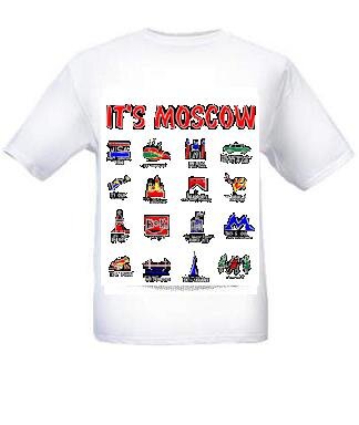 026-1 Camiseta masculina incrível This is Moscow (cor: branco; XL, XXL)