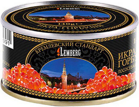 Caviar Gorbusha de salmão vermelho "Kreml", 300 g