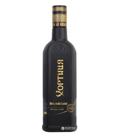 Vodka Khortitsa "Black&Gold" (500ml/6,  40% alc)
