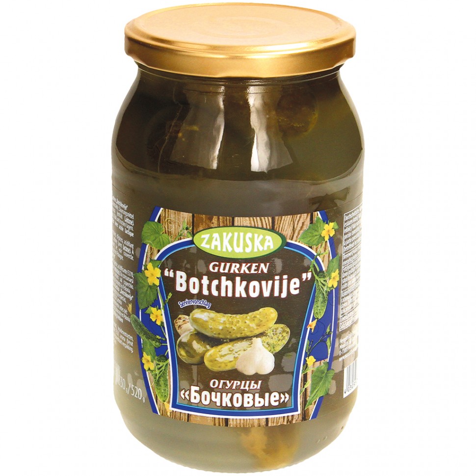 Pepino fermentado com ácido láctico "Botschkovije"