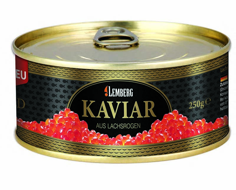 Caviar de salmão vermelho Gorbusha LEMBERG, 250 g