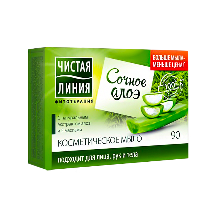 El jabon "la Linea Pura" cosmetico, el Aloe, 90 ges El jabon "la Linea Pura" cosmetico, el Aloe, 90 ges