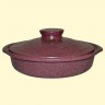 Frigideira com alças e tampa, barro vermelho, granito, ∅ 28 cm