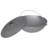Caldeirão de ferro fundido Tatar, 12 L, 9,7 kg, Ø 40 cm, H: 16 cm, com tampa e alça, espessura do fundo: 3,7 mm
