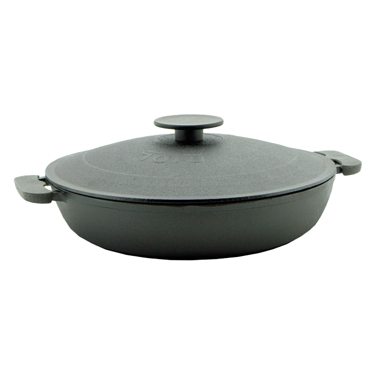El brasero de hierro fundido O 50 cm con la tapa, la altura - 107 mm