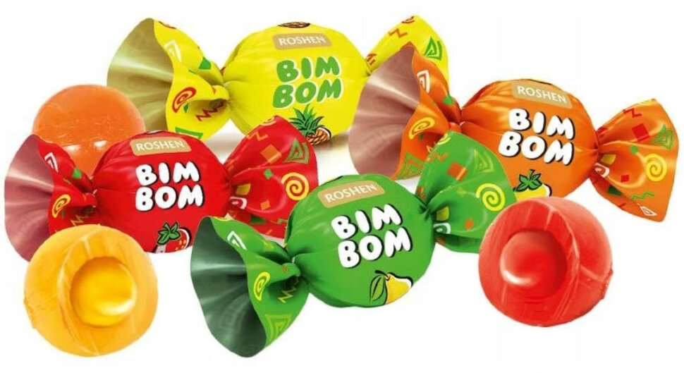 Dulce ruso. Caramelos rusos "BIM-BOM", Ucrania, 100 g