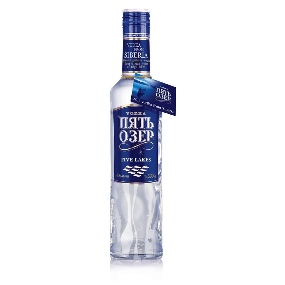 Vodka rusa "Pyat ozer" especial , 0.5 l