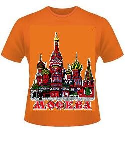 031-4 Camiseta divertida de hombre Moscu (color: naranja; talla: XXL )
