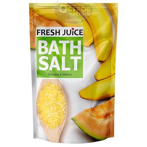 Соль для ванн "Fresh Juice" Банан и дыня. Дой-пак 500 мл