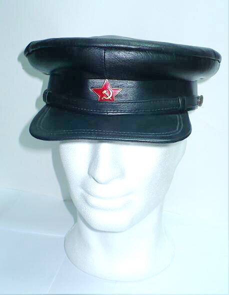 Gorro de comisario sovietico "komissarka", piel natural, talla 60