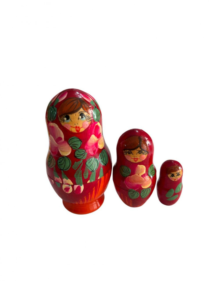 Матрёшка 10 см 3 штуки