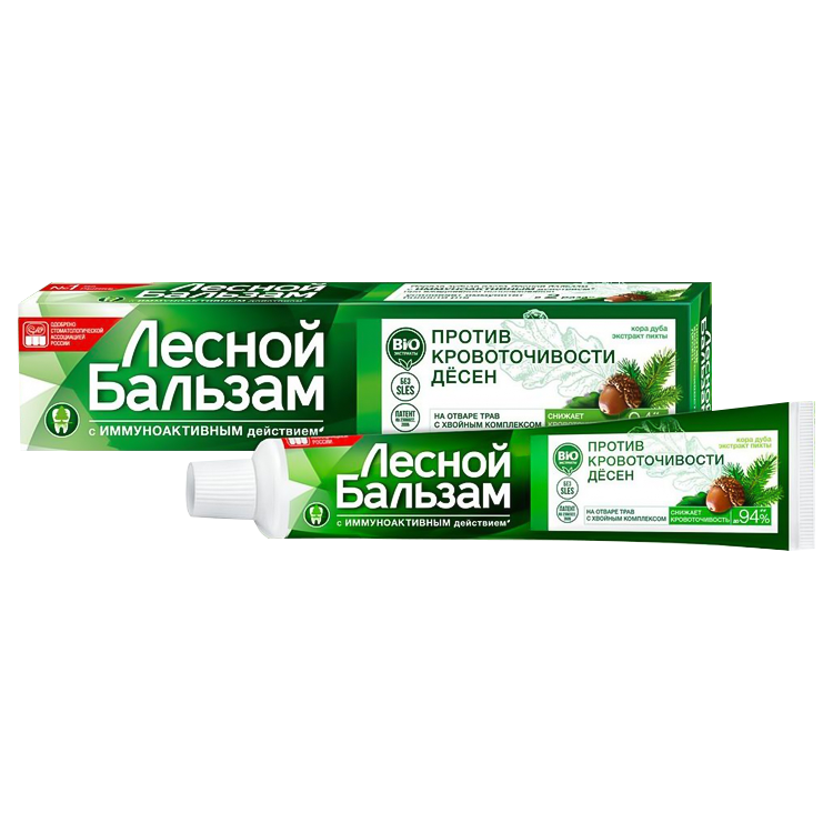 Pasta de dientes con extracto de corteza de roble y infusiones herbales. Encias sanas. 75 ml