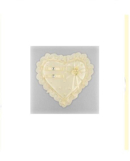 Decoração de casamento "almofada de coração para os anéis" de 20 x 20 cm