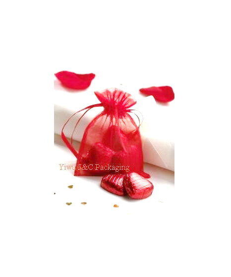 Мешочки для свадьбы, цвет красный (9 х 7 см)