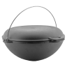 Tartaro de hierro fundido kazan con la tapa-sarten y la mano, 12 l, 11,8 kg, O 40 cm, la altura de 1