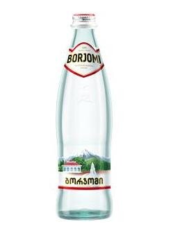 Agua mineral natural con gas "Borjomi", 0.5 l