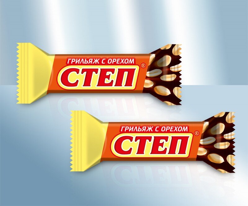 Bombones cubiertos de chocolate "Step", Rusia, 100 g
