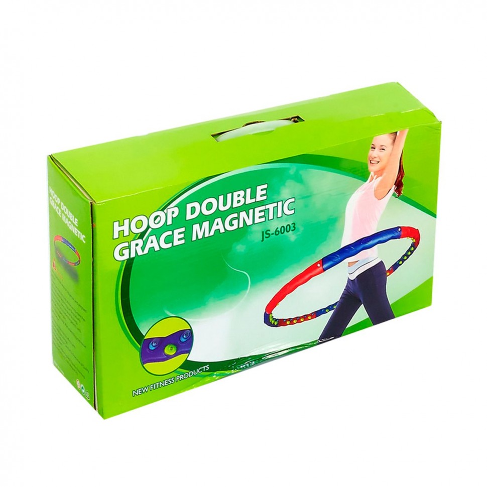 HULA HOOP 1,4 kg DOUBLE GRACE MAGNETIC (aro esportivo com ímãs) para exercícios de cintura