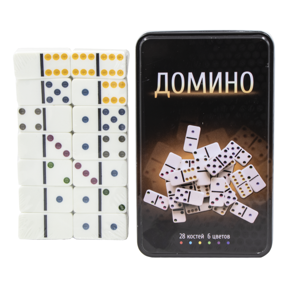 El juego del Domino en metalicheskoy a la caja 19,5 x 12 x 3,5 cm
