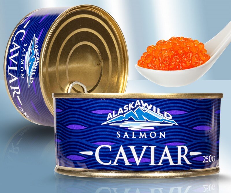 Caviar Gorbusha de salmão vermelho "Alaska Wild", 250 г