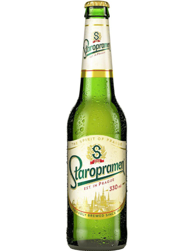 Пиво чеське "Старопрамен", 0.33 л