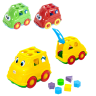 Игрушечный паровозик "Микроавтобус" игрушка-сортер, разные цвета, 23 x 15,5 x 16 см