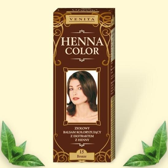 Фарбуючий трав&#39;яний бальзам "Henna Color" на основі натуральної хни, 75 мл, колір: коричневий