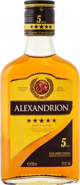 бренди александрион 5 звёзд 37.5 % 0.2л