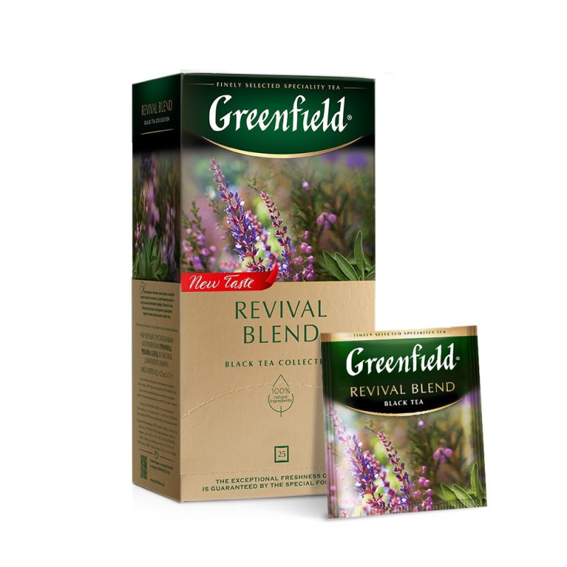 té greenfield Revil Blend paquete de 25. 1,7 g cada uno
