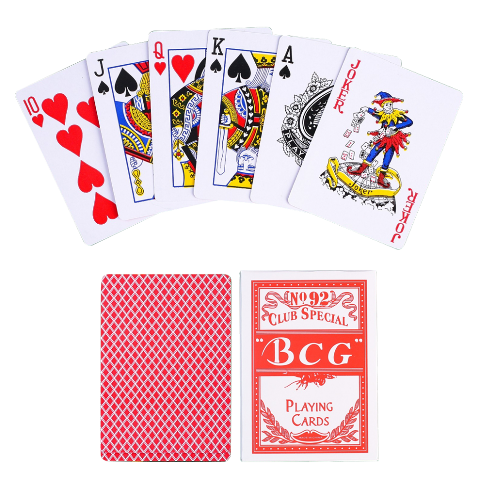 Las tarjetas igralnye "BCG-92" el embalaje de 12 troncos, del carton