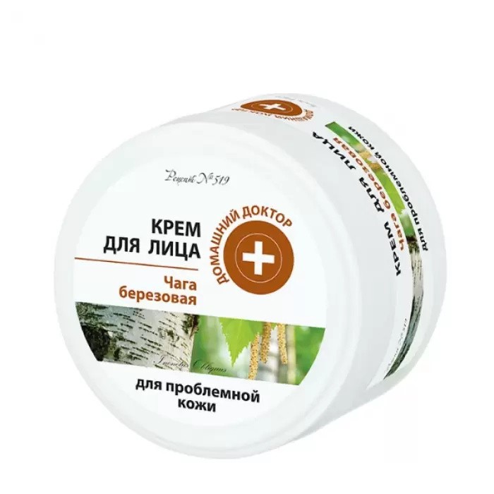 Crema facial "Home doctor", abedul chaga, para pieles con problemas, 100 ml