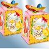 Envase de cartón, bol de dulces de Pascua "Mañana de Pascua", peso 400 gr.