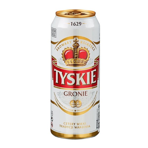 Cerveza polaca "Tyskie", 0.5 л