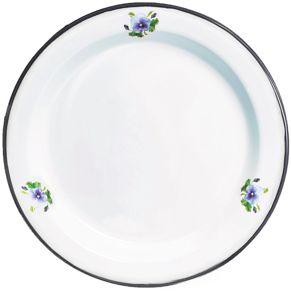 ?El plato redondo esmaltado? 36 cm "la Trinitaria" de 2,0 l ?El plato redondo esmaltado? 36 cm "la Trinitaria" de 2,0 l